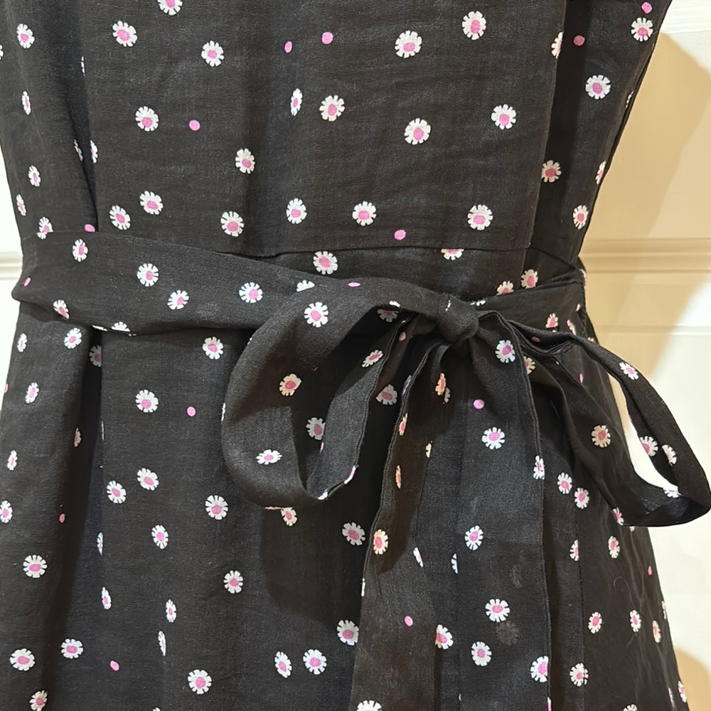 NWOT Kate Spade Black and White/Pink Flowers Dress Size 10 - Picture 5 of 12